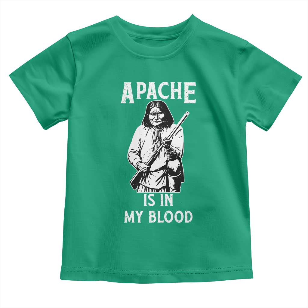 Native American Toddler T Shirt Apache Is In My Blood - Wonder Print Shop