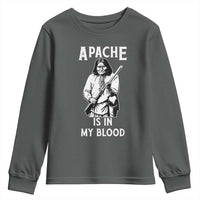 Native American Youth Sweatshirt Apache Is In My Blood - Wonder Print Shop