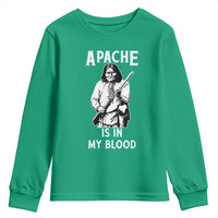 Native American Youth Sweatshirt Apache Is In My Blood - Wonder Print Shop