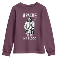 Native American Youth Sweatshirt Apache Is In My Blood - Wonder Print Shop