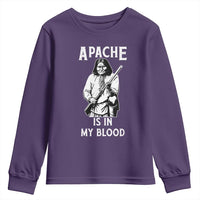 Native American Youth Sweatshirt Apache Is In My Blood - Wonder Print Shop