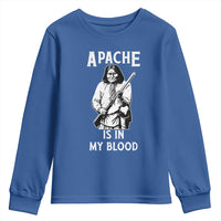 Native American Youth Sweatshirt Apache Is In My Blood - Wonder Print Shop