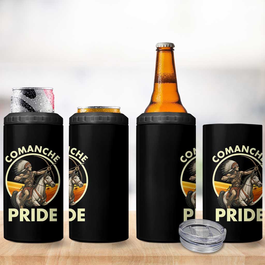 Native American Comanche Pride Indigenous People Day 4 in 1 Can Cooler Tumbler