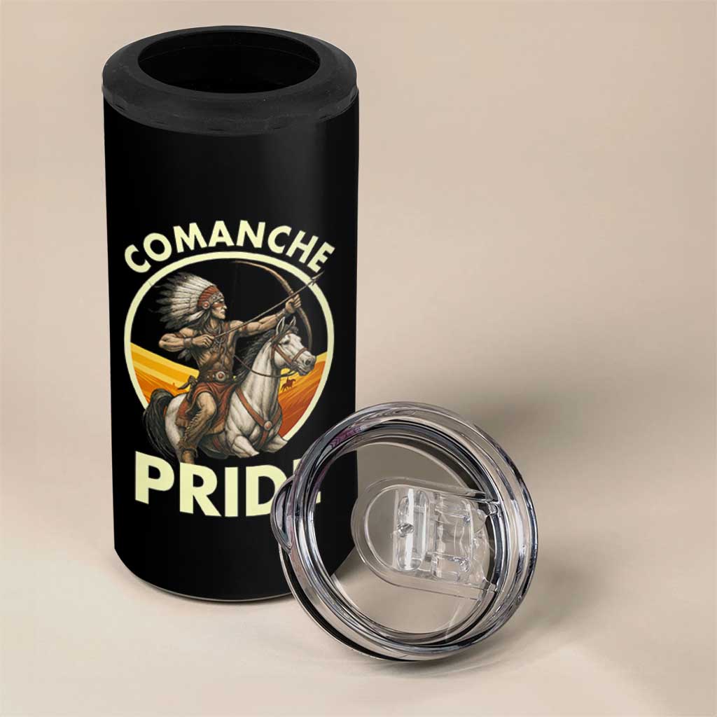Native American Comanche Pride Indigenous People Day 4 in 1 Can Cooler Tumbler