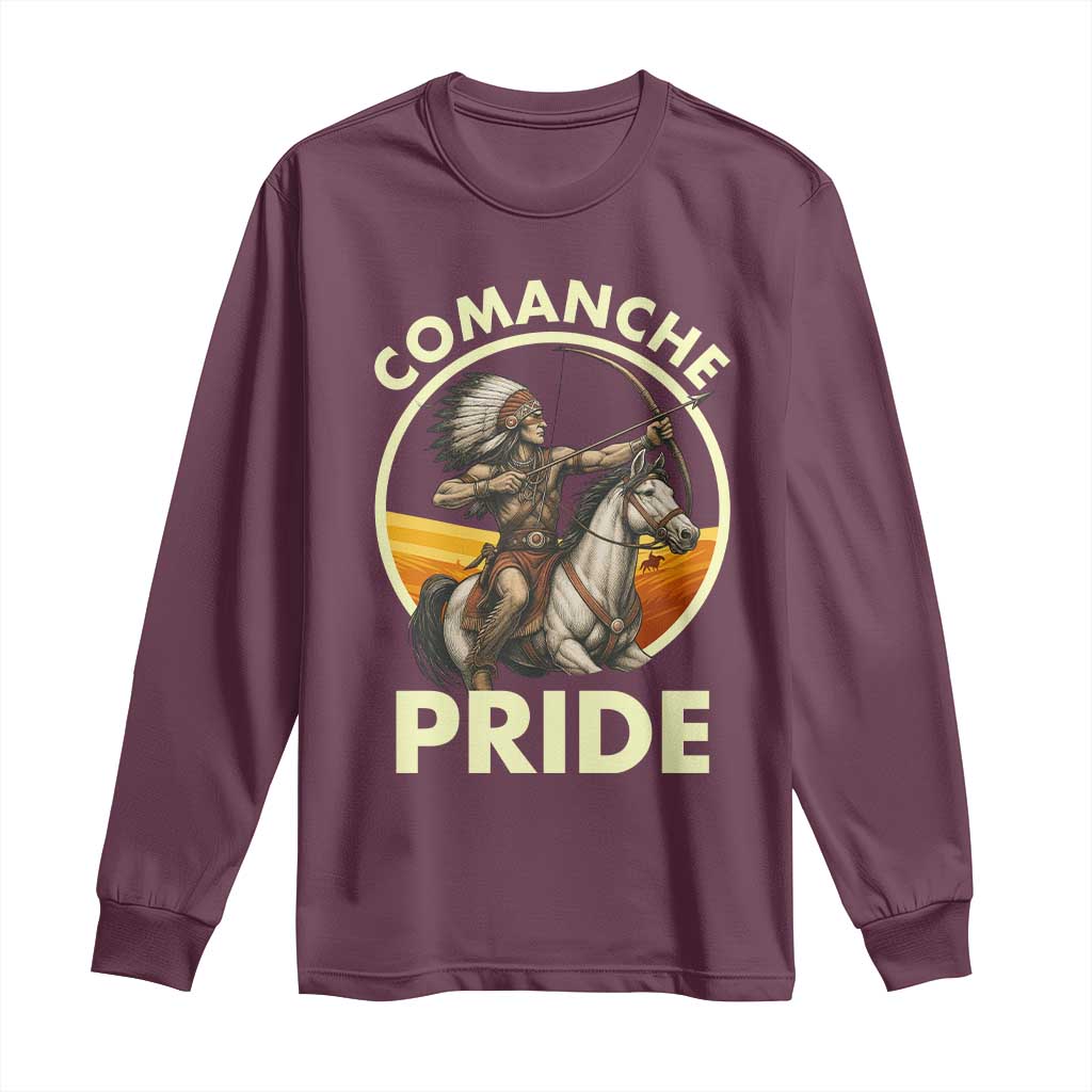 Native American Comanche Pride Indigenous People Day Long Sleeve Shirt - Wonder Print Shop