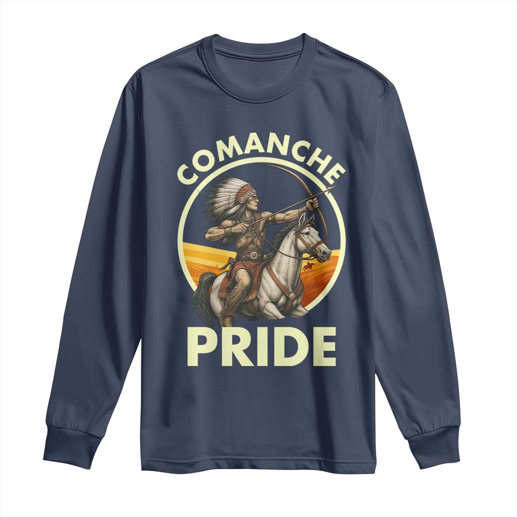 Native American Comanche Pride Indigenous People Day Long Sleeve Shirt - Wonder Print Shop