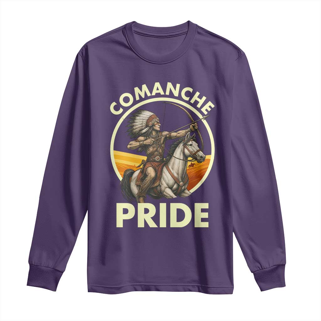 Native American Comanche Pride Indigenous People Day Long Sleeve Shirt - Wonder Print Shop