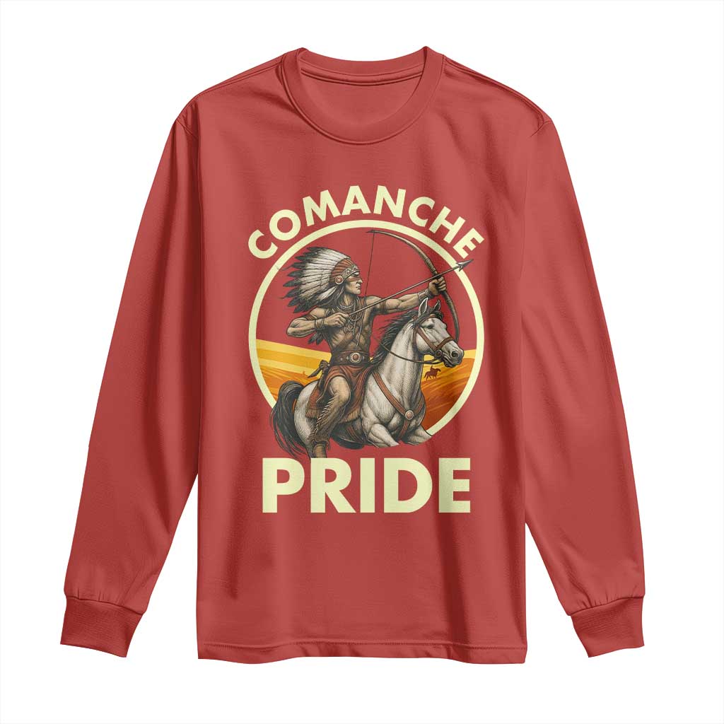 Native American Comanche Pride Indigenous People Day Long Sleeve Shirt - Wonder Print Shop