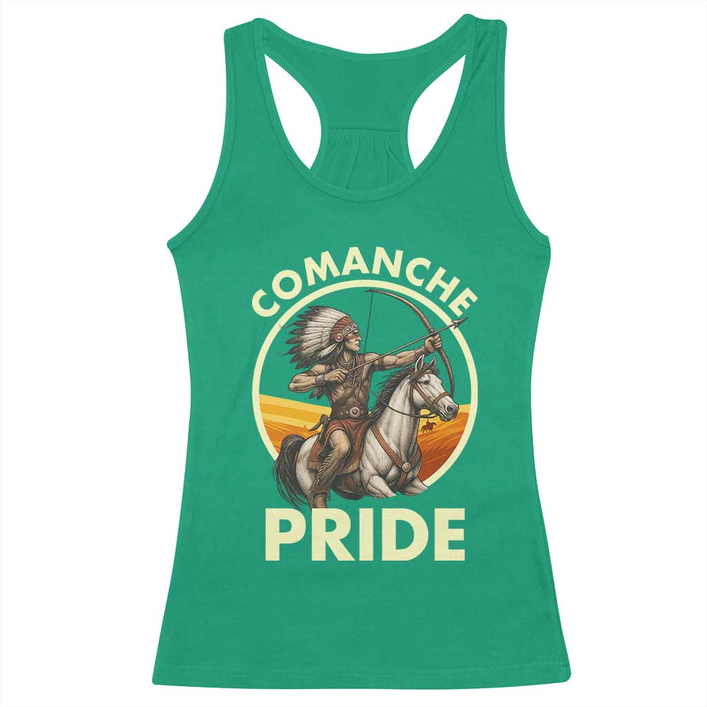 Native American Comanche Pride Indigenous People Day Racerback Tank Top - Wonder Print Shop