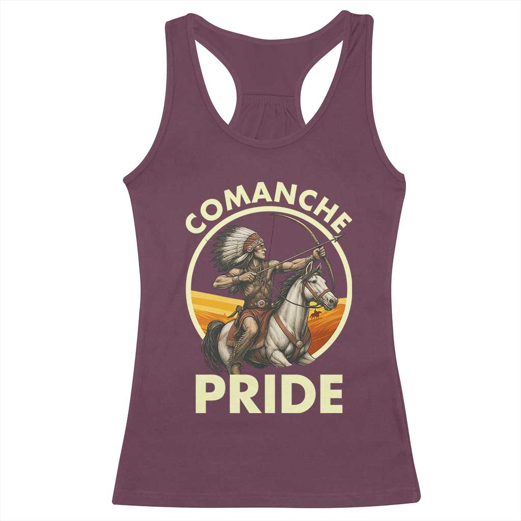 Native American Comanche Pride Indigenous People Day Racerback Tank Top - Wonder Print Shop