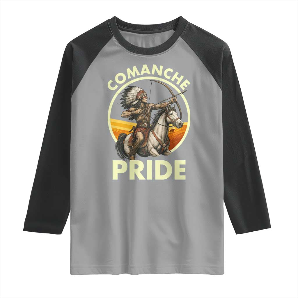 Native American Comanche Pride Indigenous People Day Raglan Shirt - Wonder Print Shop