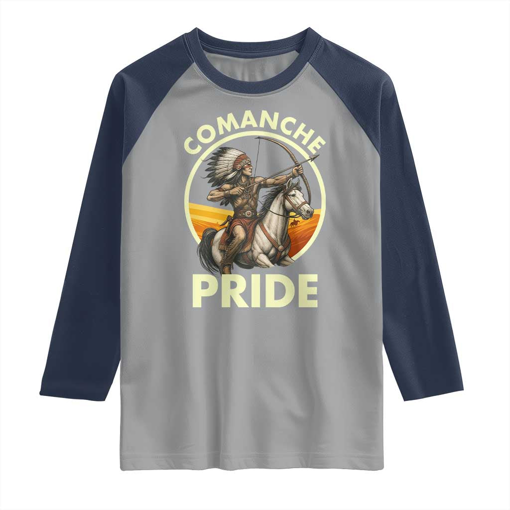 Native American Comanche Pride Indigenous People Day Raglan Shirt - Wonder Print Shop