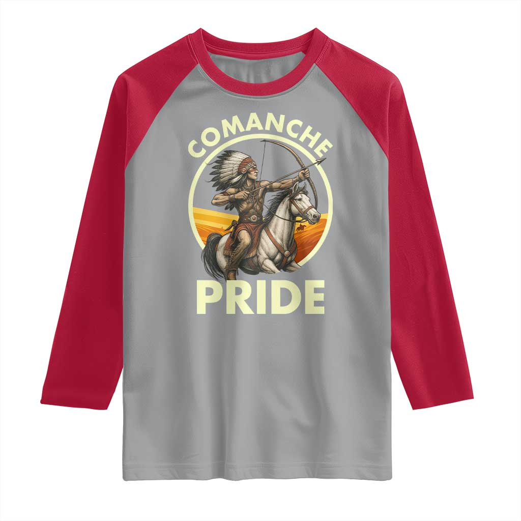 Native American Comanche Pride Indigenous People Day Raglan Shirt - Wonder Print Shop