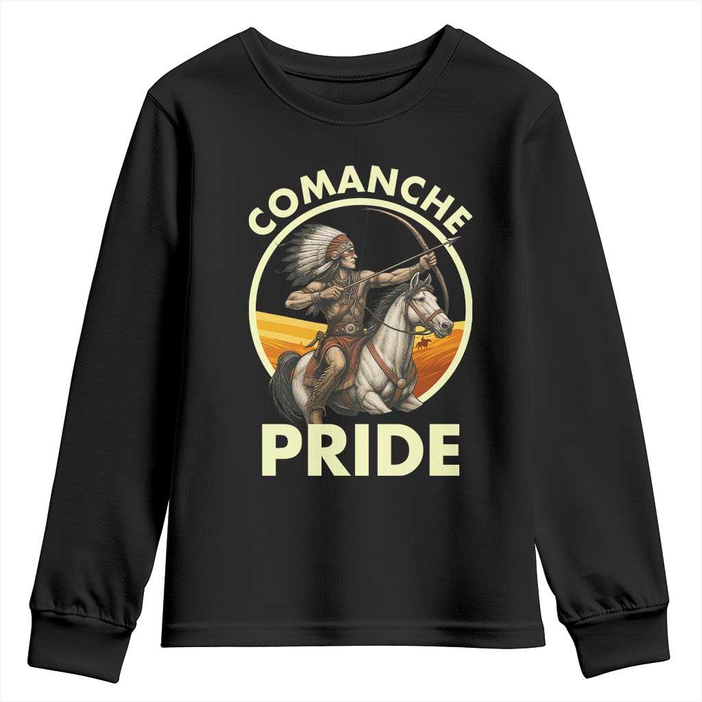 Native American Comanche Pride Indigenous People Day Youth Sweatshirt - Wonder Print Shop