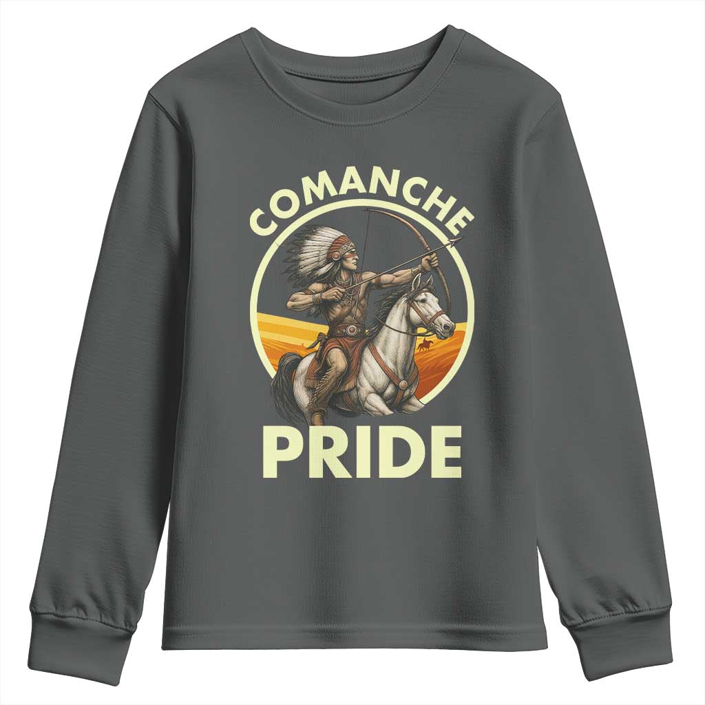 Native American Comanche Pride Indigenous People Day Youth Sweatshirt - Wonder Print Shop