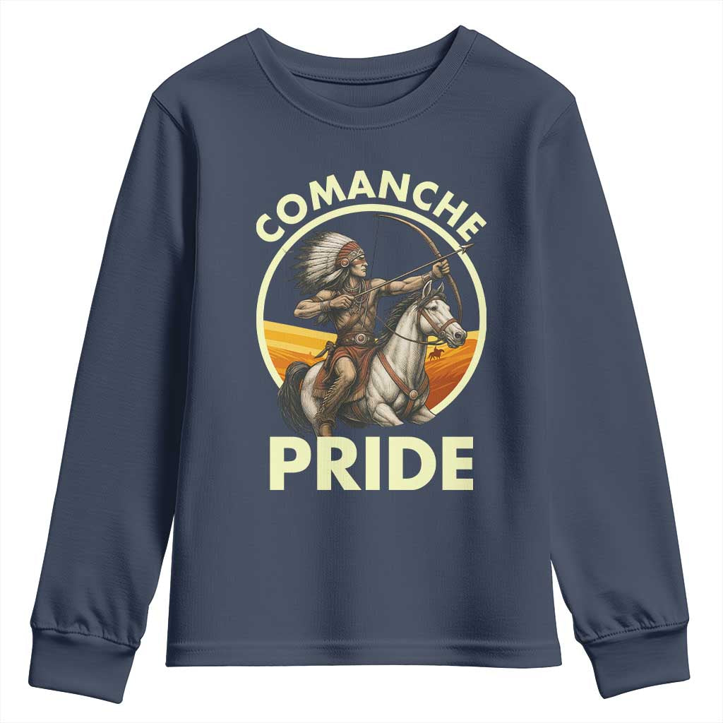 Native American Comanche Pride Indigenous People Day Youth Sweatshirt - Wonder Print Shop