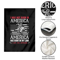 Native American Apache Garden Flag I Was Not Born In America - Wonder Print Shop