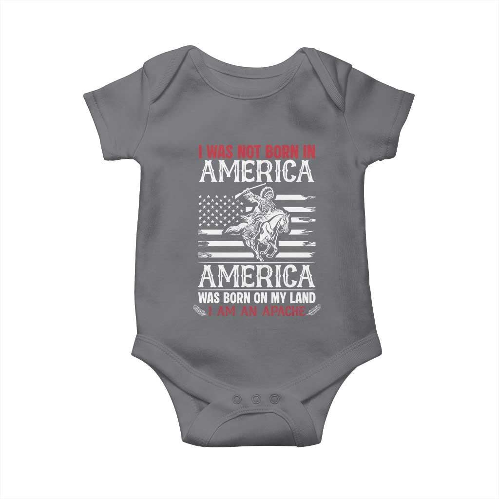 Native American Apache Baby Onesie I Was Not Born In America - Wonder Print Shop