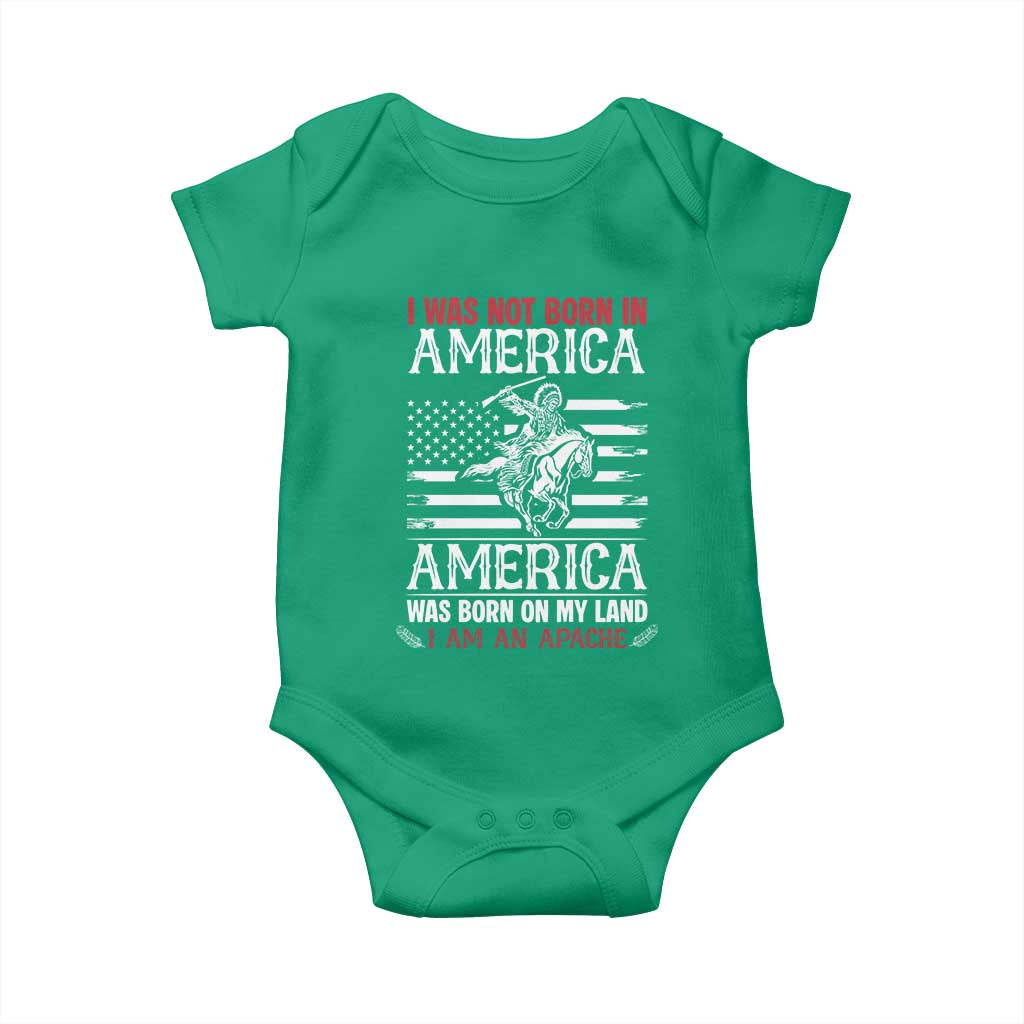Native American Apache Baby Onesie I Was Not Born In America - Wonder Print Shop