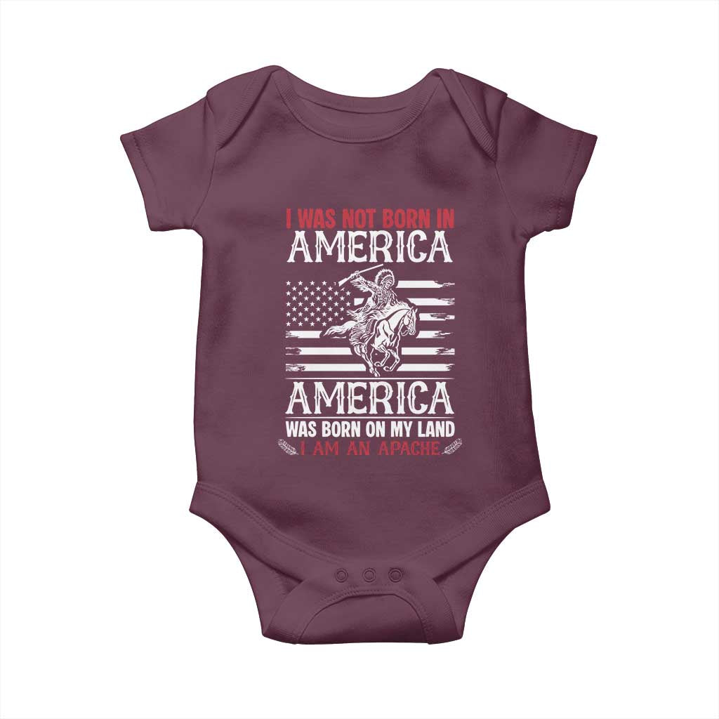 Native American Apache Baby Onesie I Was Not Born In America - Wonder Print Shop