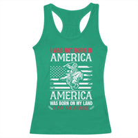 Native American Apache Racerback Tank Top I Was Not Born In America - Wonder Print Shop