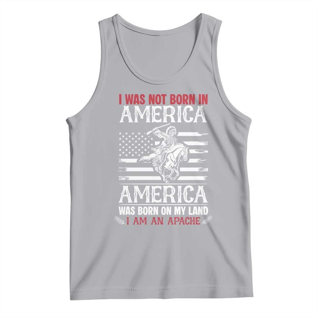 Native American Apache Tank Top I Was Not Born In America - Wonder Print Shop