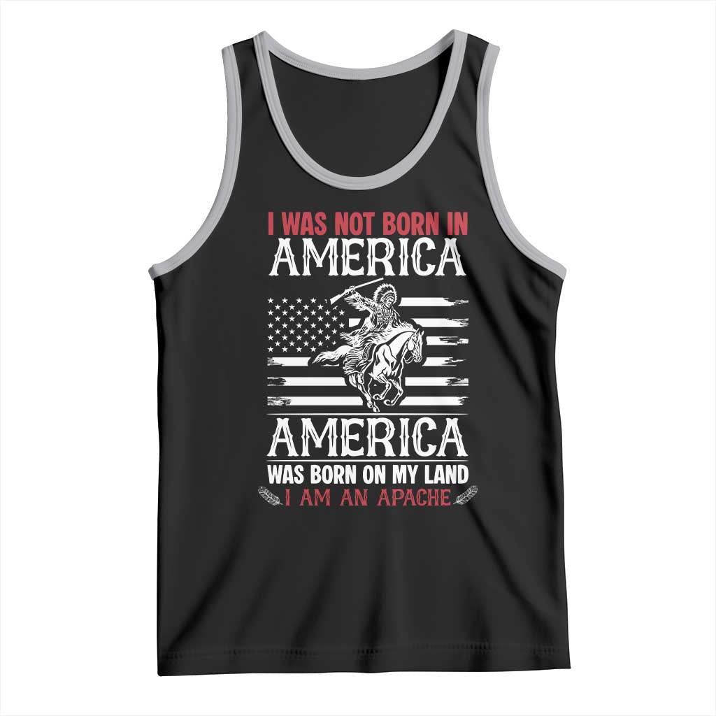 Native American Apache Tank Top I Was Not Born In America - Wonder Print Shop