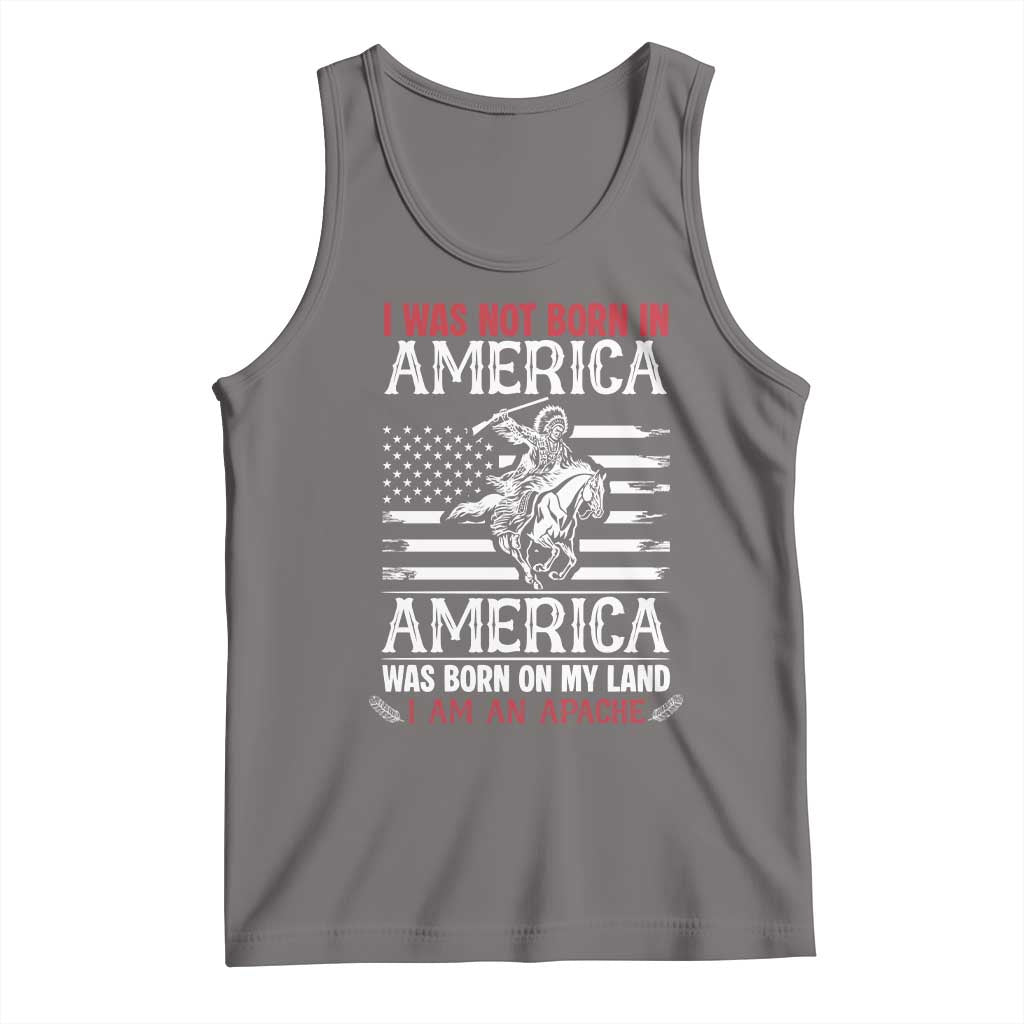 Native American Apache Tank Top I Was Not Born In America - Wonder Print Shop