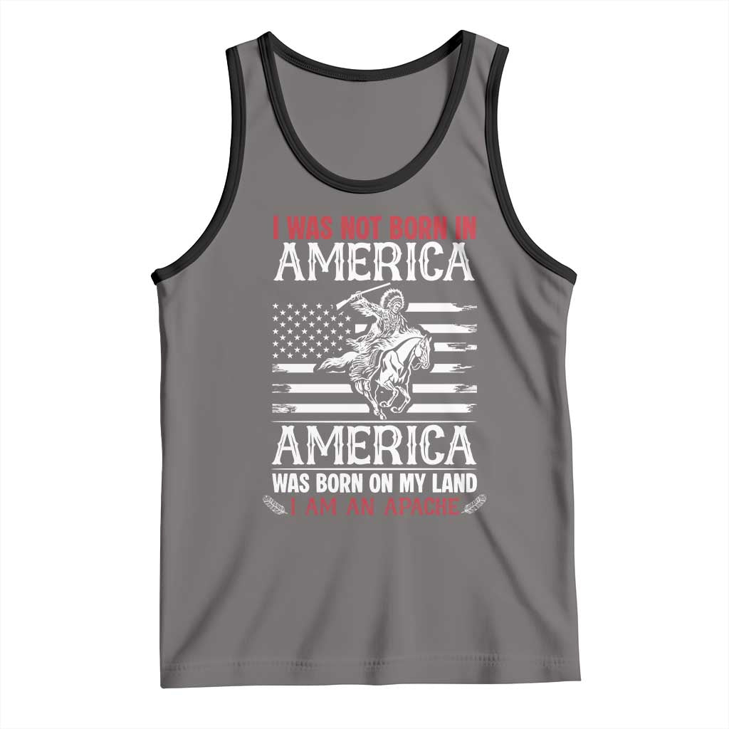 Native American Apache Tank Top I Was Not Born In America - Wonder Print Shop