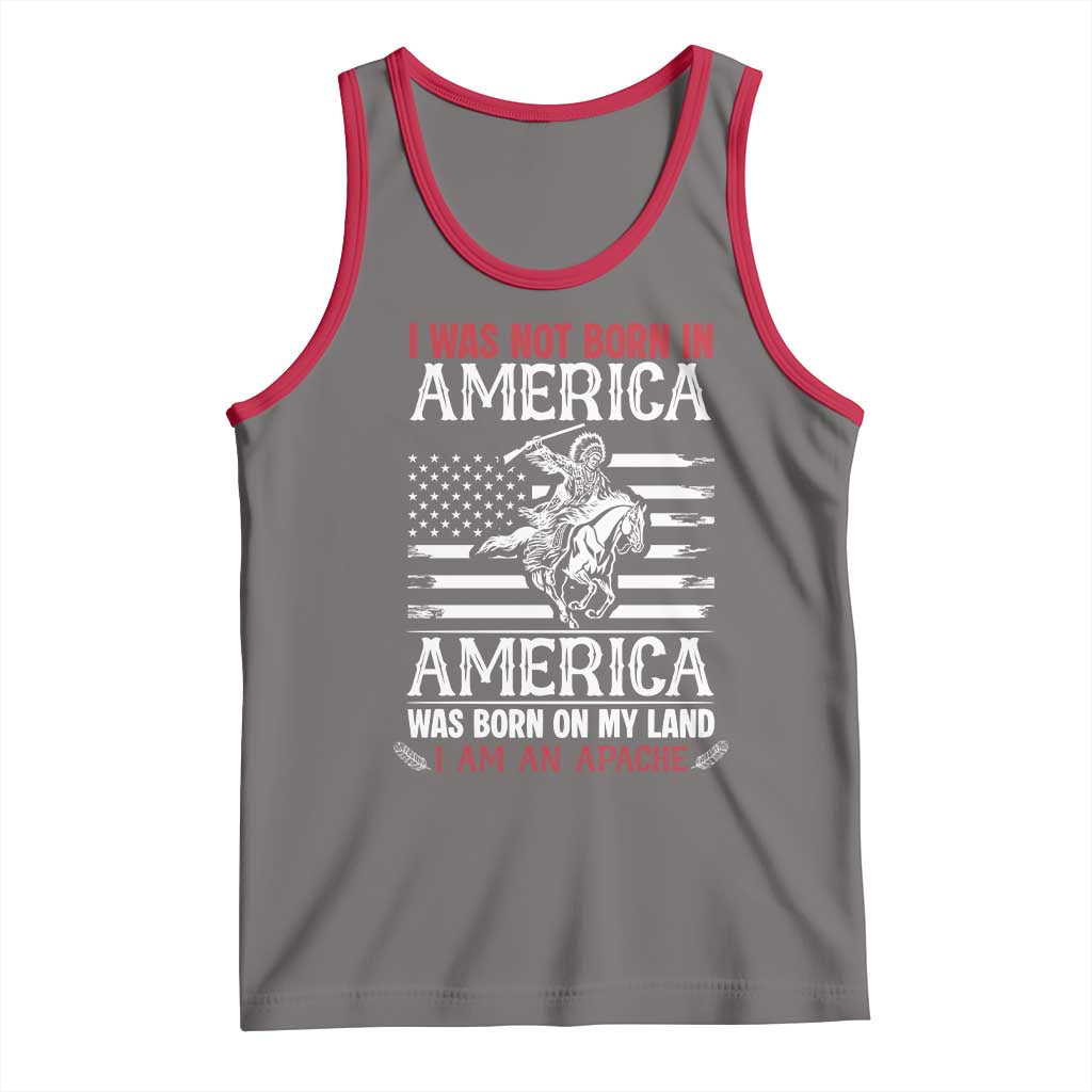 Native American Apache Tank Top I Was Not Born In America - Wonder Print Shop