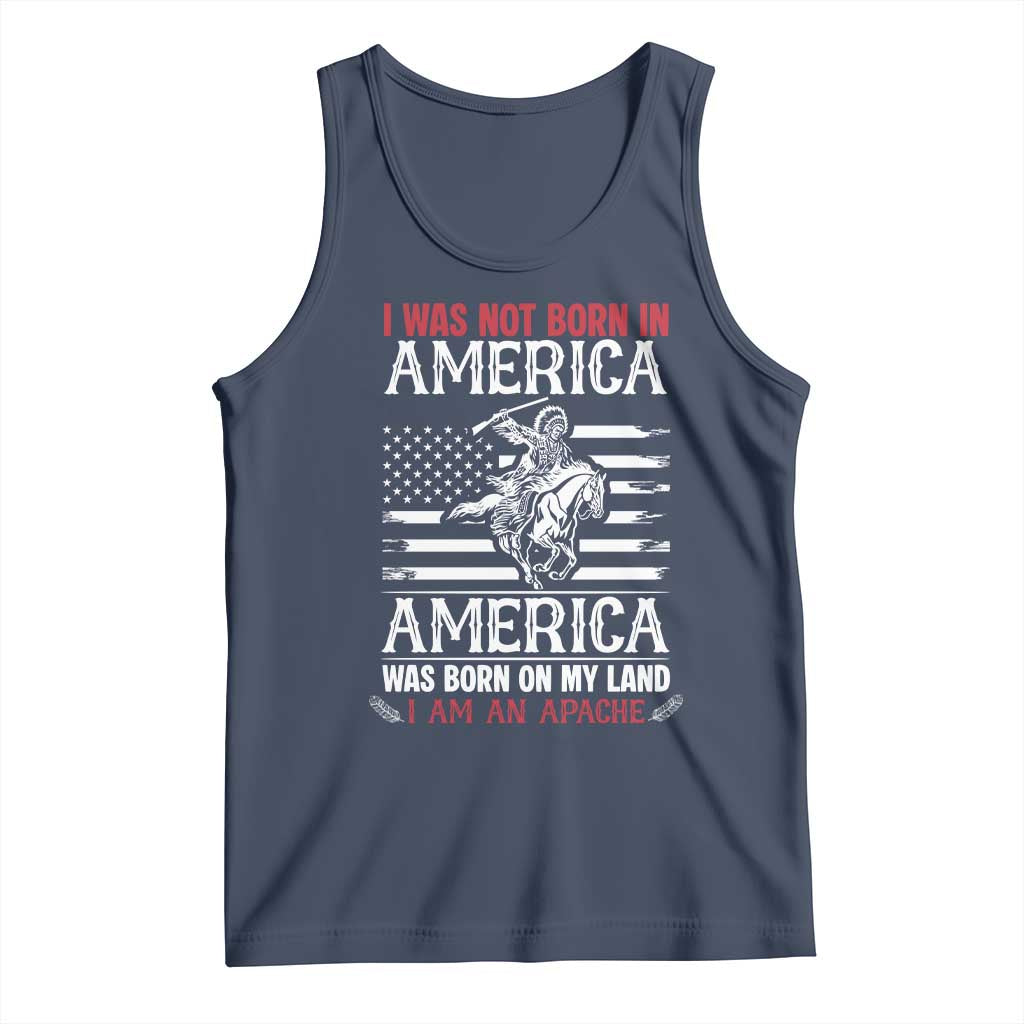 Native American Apache Tank Top I Was Not Born In America - Wonder Print Shop