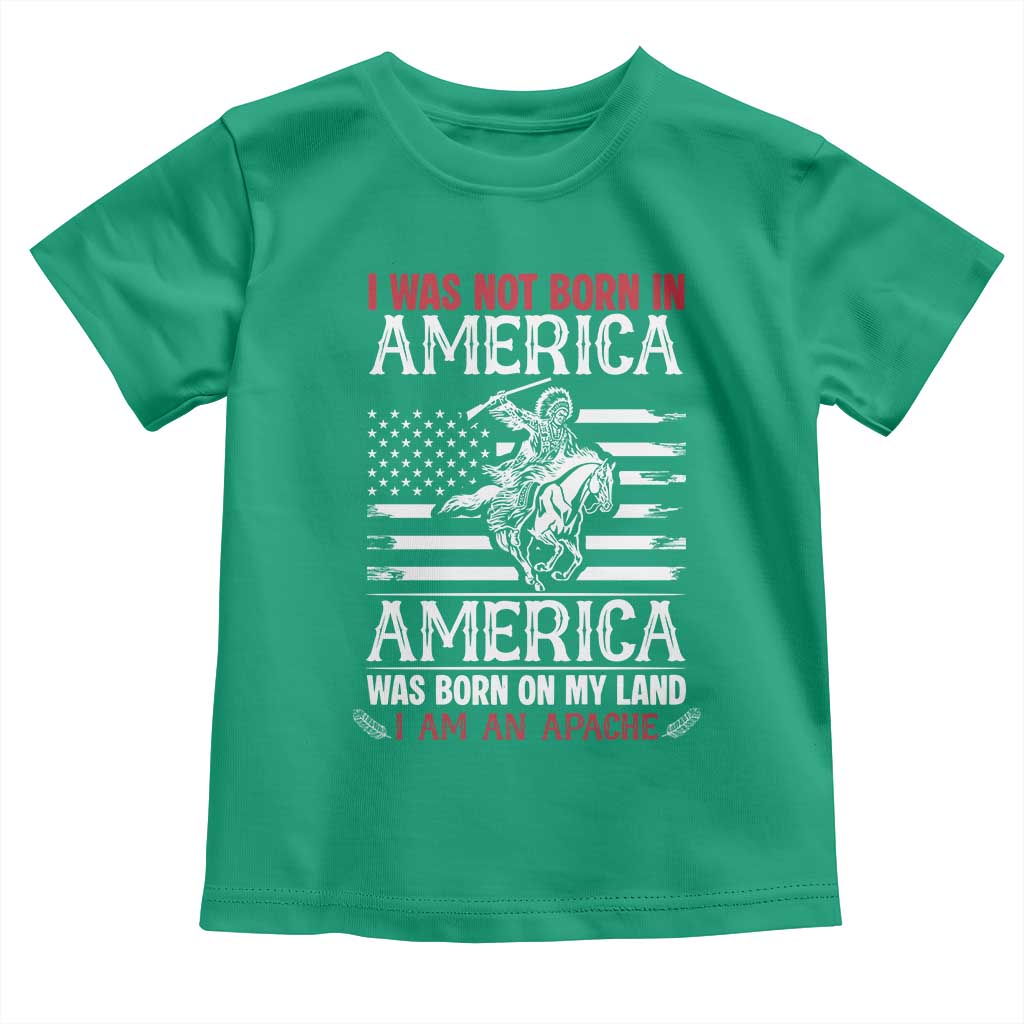Native American Apache Toddler T Shirt I Was Not Born In America - Wonder Print Shop