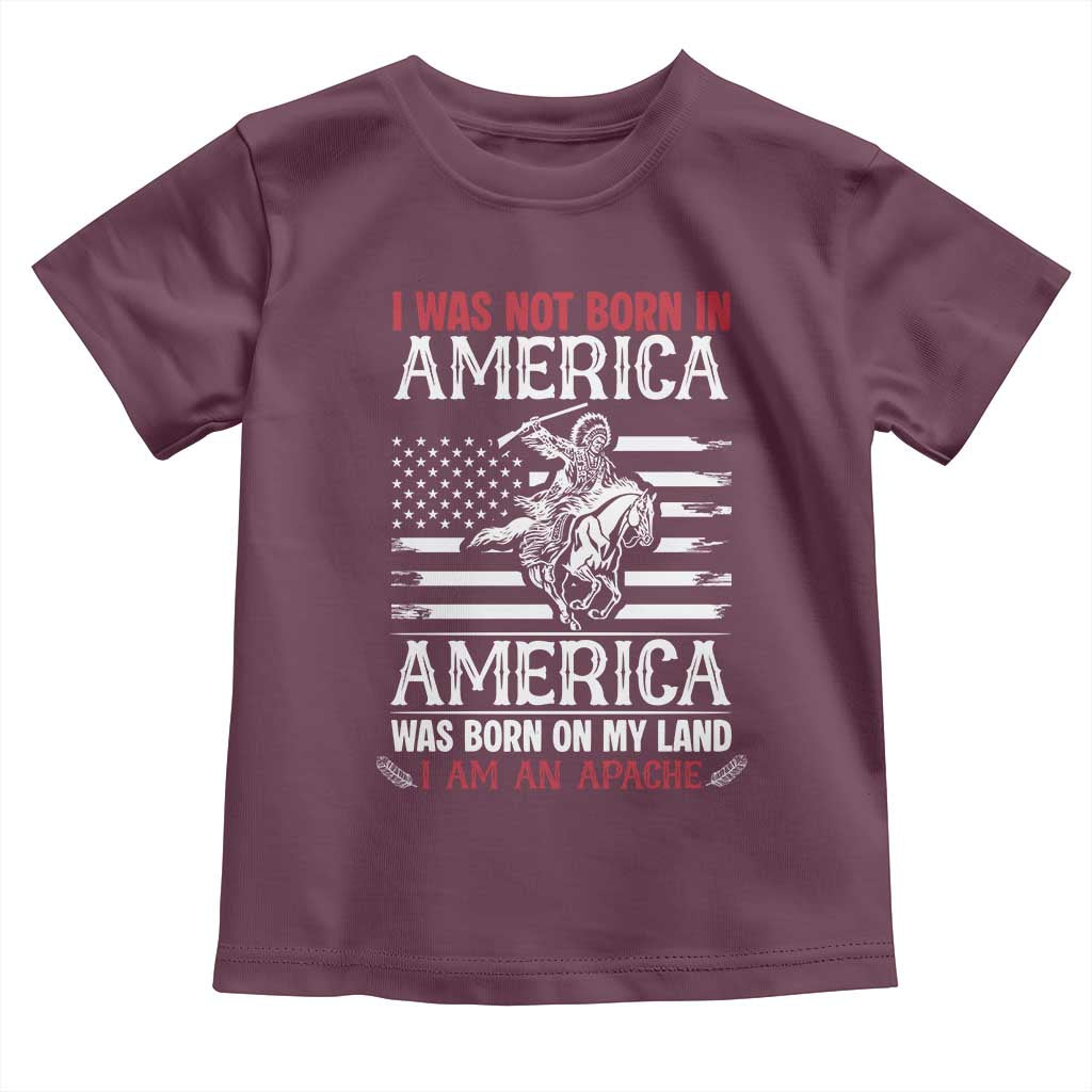 Native American Apache Toddler T Shirt I Was Not Born In America - Wonder Print Shop