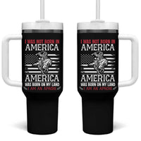 Native American Apache Tumbler With Handle I Was Not Born In America
