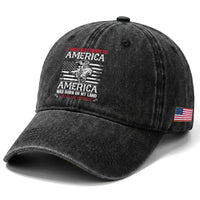 Native American Apache Washed Cotton Baseball Cap I Was Not Born In America