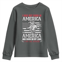 Native American Apache Youth Sweatshirt I Was Not Born In America - Wonder Print Shop