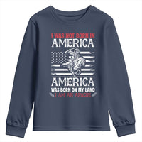 Native American Apache Youth Sweatshirt I Was Not Born In America - Wonder Print Shop