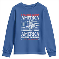 Native American Apache Youth Sweatshirt I Was Not Born In America - Wonder Print Shop