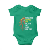Indigenous Peoples Day Because They Were Here First Baby Onesie - Wonder Print Shop