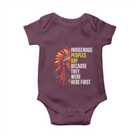 Indigenous Peoples Day Because They Were Here First Baby Onesie - Wonder Print Shop