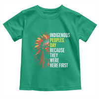 Indigenous Peoples Day Because They Were Here First Toddler T Shirt - Wonder Print Shop