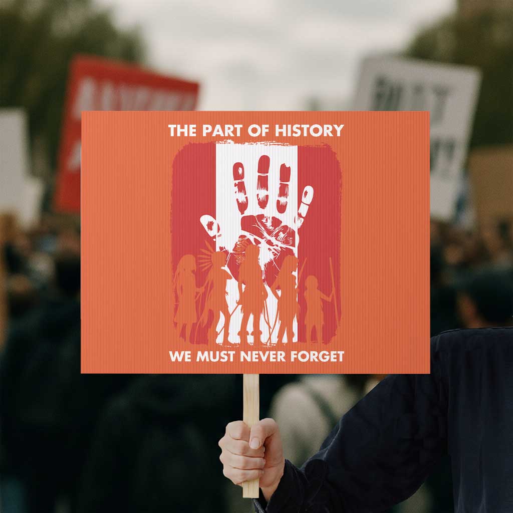Native American Child Idian Protest Sign The Part Of History We Must Never Forget - Wonder Print Shop