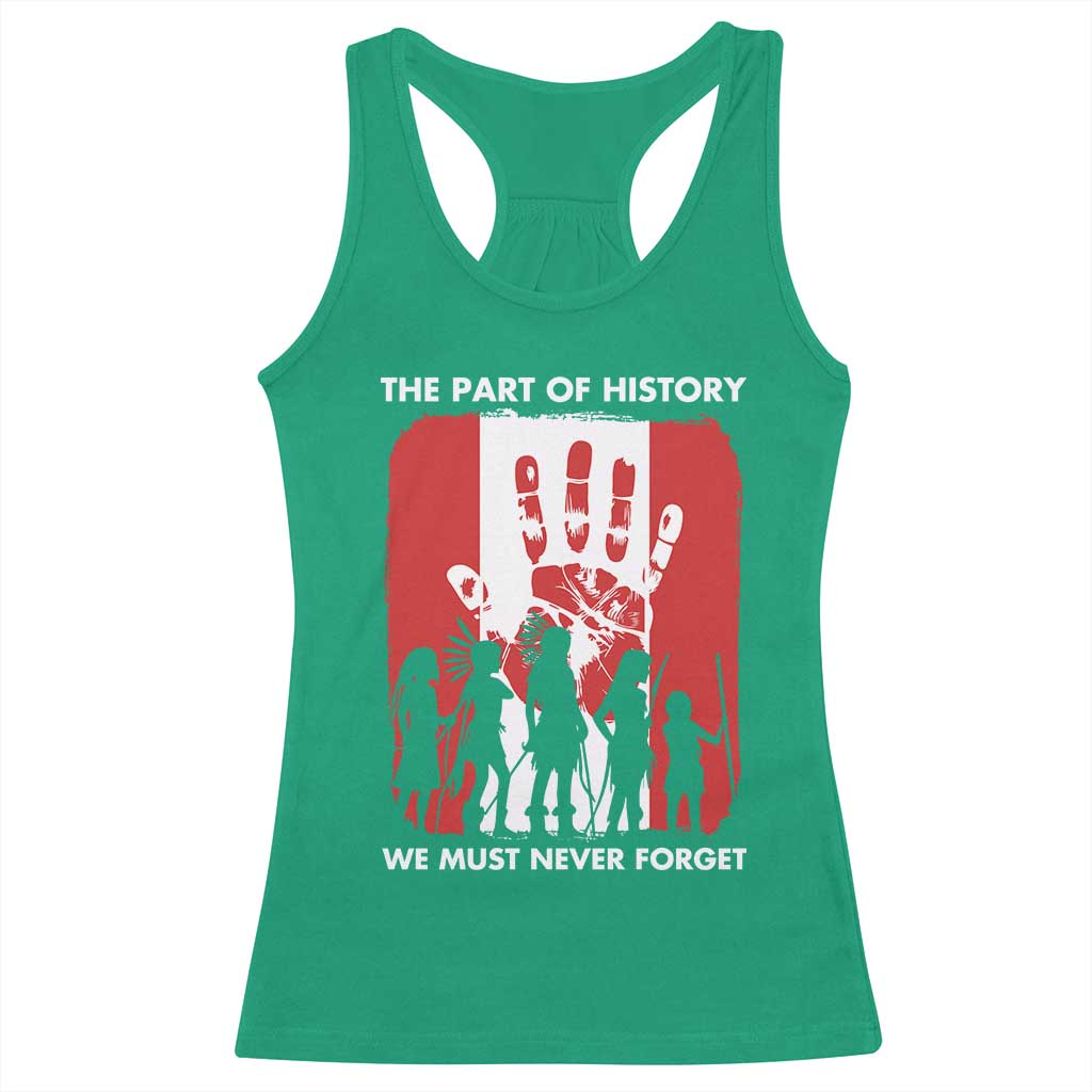 Native American Child Idian Racerback Tank Top The Part Of History We Must Never Forget - Wonder Print Shop