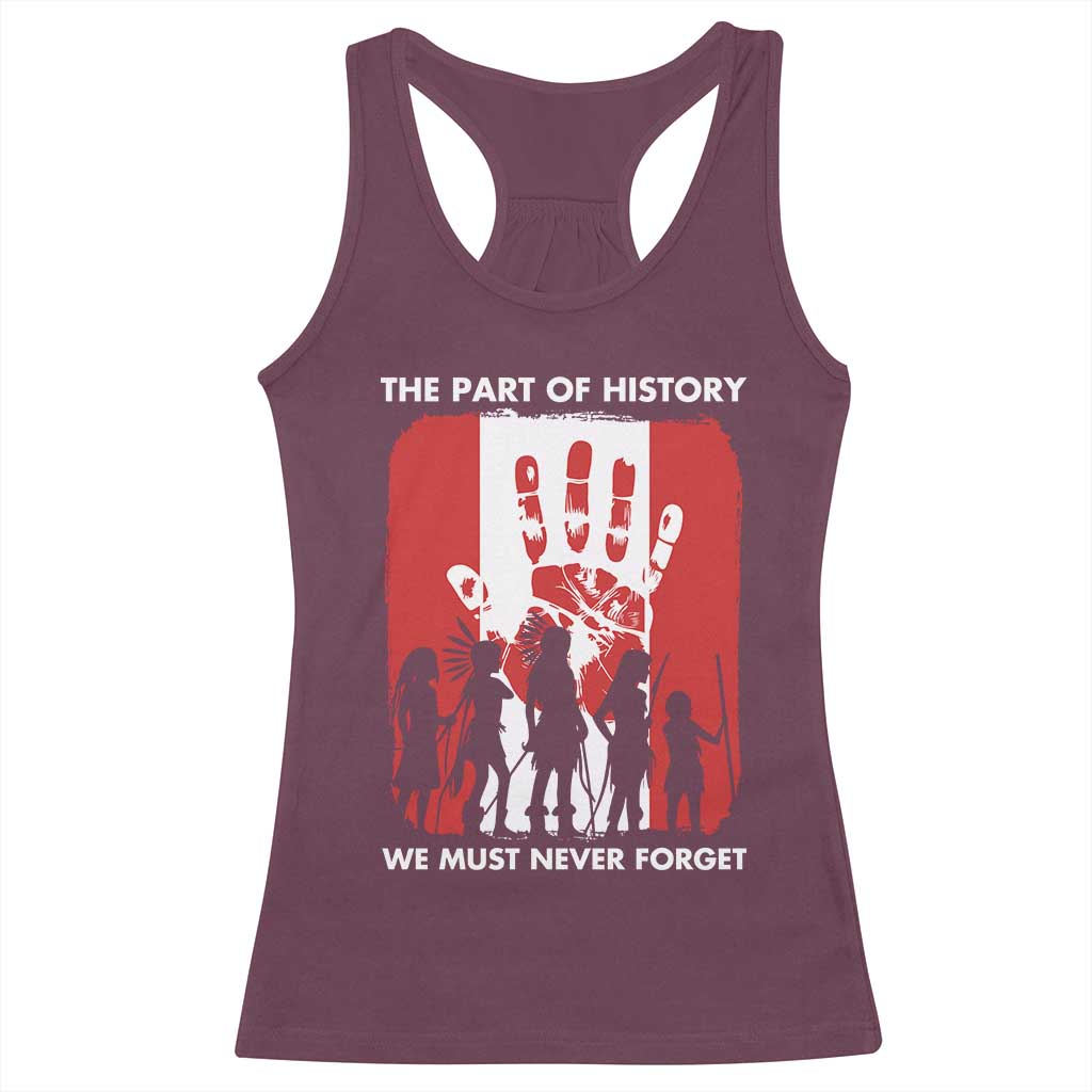 Native American Child Idian Racerback Tank Top The Part Of History We Must Never Forget - Wonder Print Shop