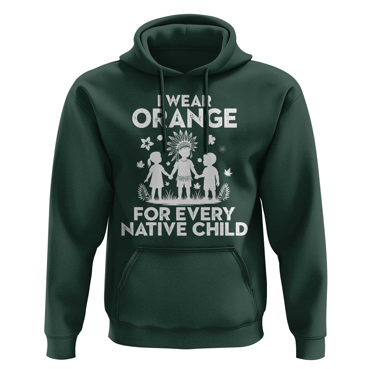 Native American Child Idian Hoodie I Wear Orange For Every Native Child Indian Pride - Wonder Print Shop
