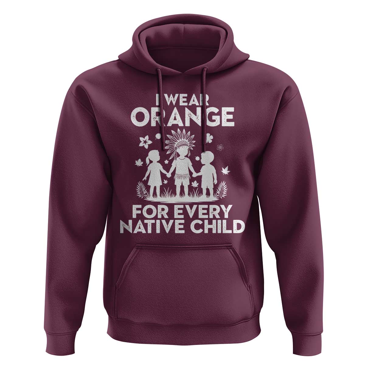 Native American Child Idian Hoodie I Wear Orange For Every Native Child Indian Pride - Wonder Print Shop
