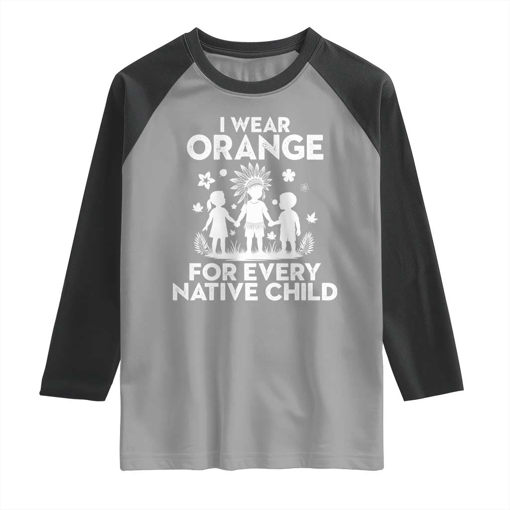 Native American Child Idian Raglan Shirt I Wear Orange For Every Native Child Indian Pride - Wonder Print Shop