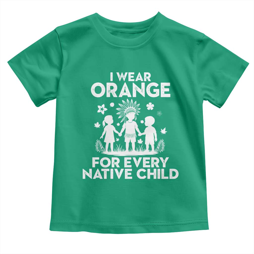 Native American Child Idian Toddler T Shirt I Wear Orange For Every Native Child Indian Pride - Wonder Print Shop