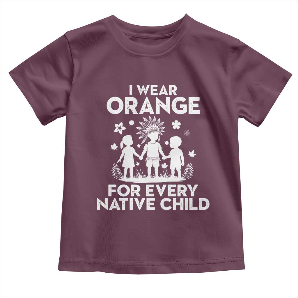 Native American Child Idian Toddler T Shirt I Wear Orange For Every Native Child Indian Pride - Wonder Print Shop