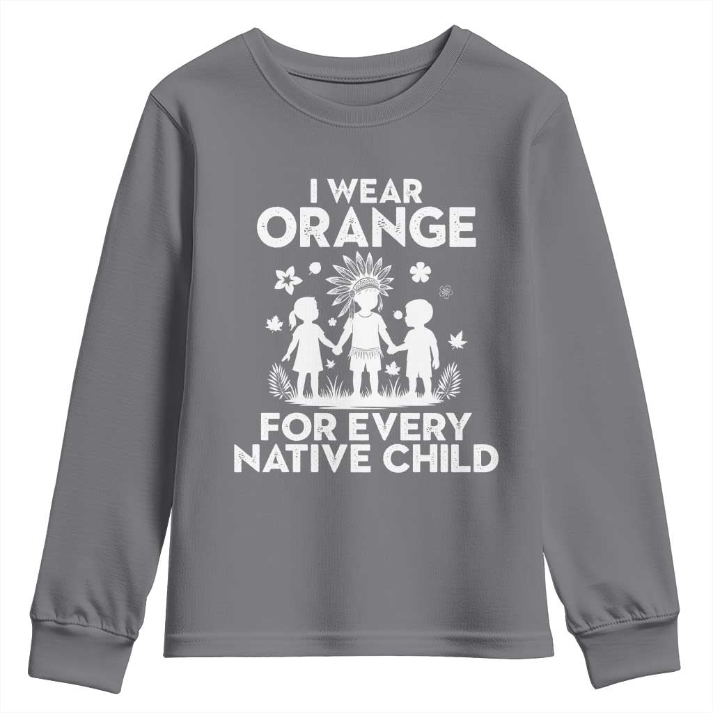 Native American Child Idian Youth Sweatshirt I Wear Orange For Every Native Child Indian Pride - Wonder Print Shop